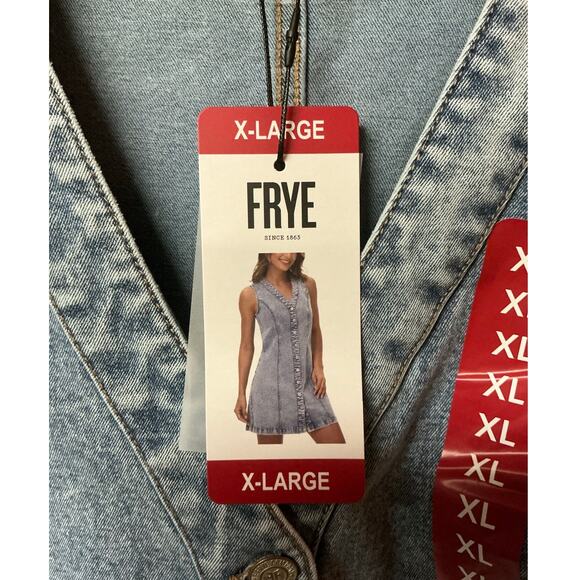 Frye Women’s Denim Button-Down Mini Dress Size XL - Picture 5 of 8